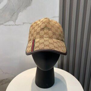 Gucci GG Canvas Baseball Cap with Web Stripe